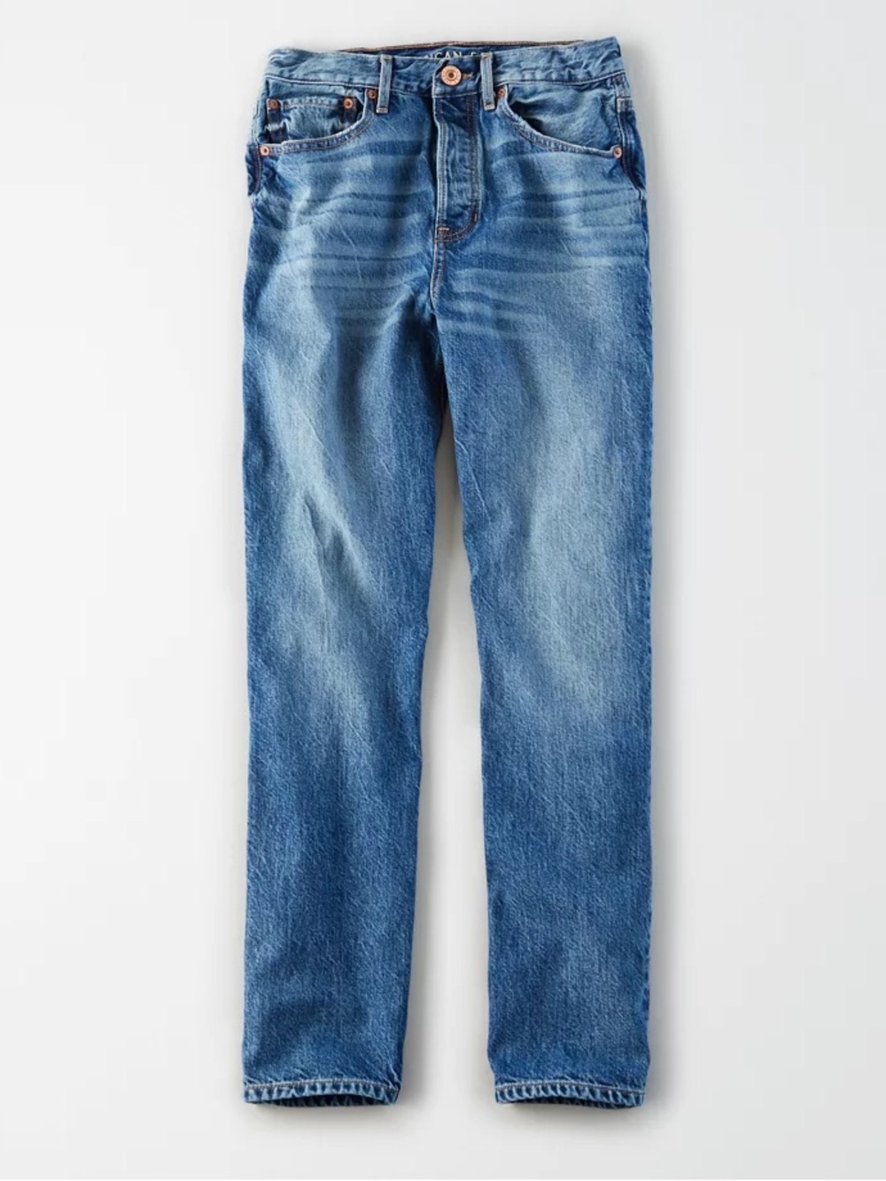 American Eagle Highest Rise 90s Boyfriend Jeans 4 medium Wash Stretch casual - Picture 3 of 11
